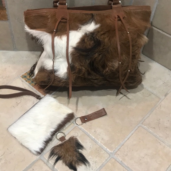 Miow- Custom Calf Hair Bag- New - Picture 2 of 10